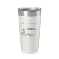 thumbnail image 1 of Lake Macbride Map Tumbler Travel Mug Insulated Laser Engraved Coffee Cup Iowa 20 oz White, 1 of 1