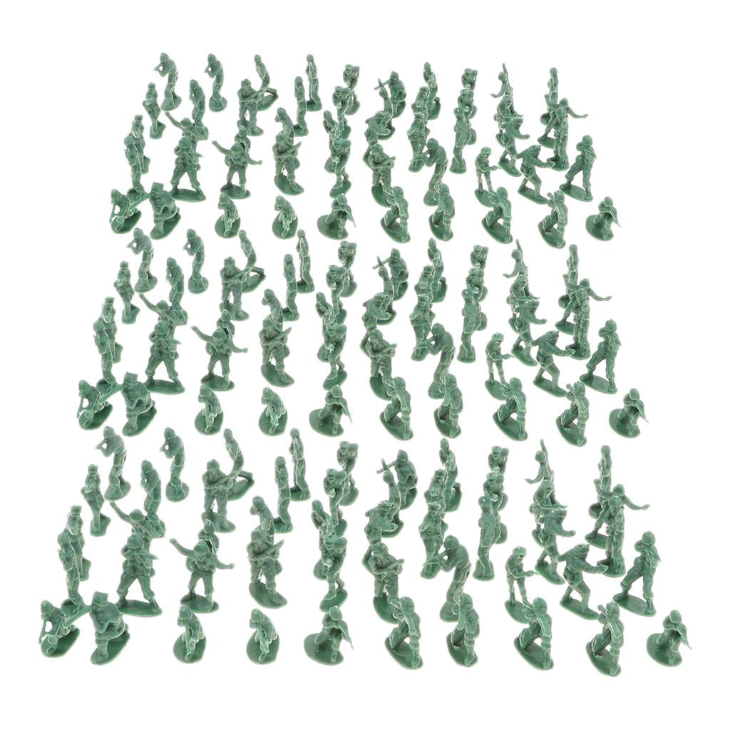 1000 Pieces 2cm Plastic Toy Soldier Figures Army Men Accessories 