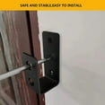 thumbnail image 2 of 2 Pack Heavy Duty Steel Door Brackets For 2x4 Door, U-shape Security Bar, 2 of 3