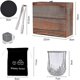 thumbnail image 3 of Juego de regalo de piedra para whisky, 8 enfriamiento rápido de granito negro pulido por la FDA, 3 of 5