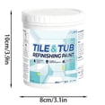 thumbnail image 3 of Water Based Tile Paint for Bathroom – 350ml Ceramic Tub and Tile Refinishing Coating, Low Odor Quick Dry Paint for Bathtub, Sink, Countertop, Glass, Wall & Floor (Black,White), 3 of 8
