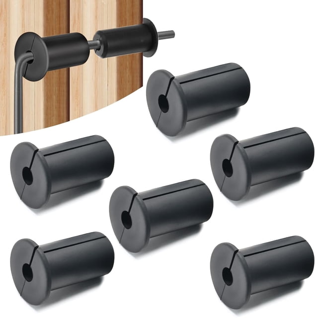 6 PCS Starlink Wall Grommets Kit 3/4" Silicone Wall Bushing-Waterproof Drywall Tv Cord Pass Through Split Rubber Cable Grommet for Starlink Dishy Ethernet Cables Router (Black 1-1/2" Height) Black-6
