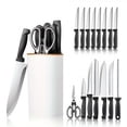 thumbnail image 6 of 16Pcs Black Stainless Steel Kitchen Knife Set with Universal Knife Block, Nonstick No Scratch, All-in-One with Sharpener  Scissors, Premium Gift for Home Kitchen, 6 of 6