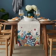 thumbnail image 2 of Boho Flowers Table Runner - 60 Inch Long, Kitchen Dining Table Runner Dresser Scarves, Abstract Ethnic Vintage Bohemian Floral Farmhouse Decor for Coffee Tables Wedding Party Banquet, 2 of 8