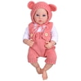 thumbnail image 2 of Muñeca bebé realista de 48 cm, cuerpo suave y realista, recién nacida, juguete de vinilo completo con ropa y accesorios de alimentación., 2 of 8