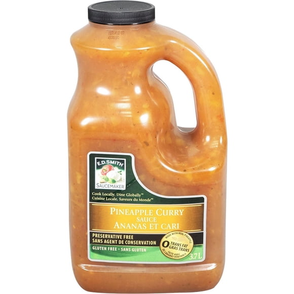 E.D. Smith Sauce au Cari à l'Ananas - 3,78 L - Lot de 2 - Douceur Tropicale avec une Touche Épicée - Parfait pour Sautés, Glaçages et Marinades (2x3,78 L)