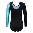 thumbnail image 2 of Girls Embroidery Gymnastics Leotard Long Sleeve Blue Ballet Dance Clothes, 2 of 5