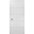thumbnail image 3 of Slab Barn Door Panel | Planum 0020 White Silk | Sturdy Finished Flush Modern Doors | Pocket Closet Sliding-36" x 84", 3 of 5
