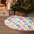 thumbnail image 4 of Salouo Colorful Rabbit Christmas Tree Skirt 30" Farmhouse Christmas Decorations Snowman Xmas Tree Skirt Tree Mat for Holiday Party Decor, 4 of 8