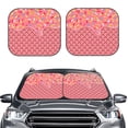 thumbnail image 2 of Kll Chocolate With Flowing Cream Windshield Sun Shade 2-Piece Foldable Car Front Window Sunshade For Most Sedans Suv Truck- Large, 2 of 7