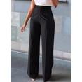 thumbnail image 3 of Women'S High Waisted Wide Leg Dress Pants for Business and Office Wear Black XXL, 3 of 4