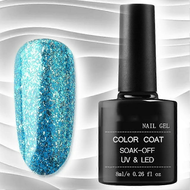 8ml Nail Polish Glitter Shine Soak Off UV/LED Gel Polish Vanish Manicure 6#106