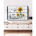 thumbnail image 3 of Outdoor TV Cover 48 to 50 Inch Weatherproof, Sunshine Wood Grain Waterproof TV Screen Protector for Outside Decor with Zipper and Pocket 48"L x 30"H , Sunflower, 3 of 7