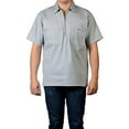thumbnail image 2 of Ben Davis Short Sleeve 12 Zip Shirt 179 Light gray Stripe Large, 2 of 3
