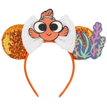 Orange Fish Inspired Minnie Ears, Finding Mickey Ears, Orange Minnie Ears, Sea Ears,