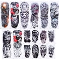 thumbnail image 1 of Tatuajes falsos impermeables, 8 hojas de tatuajes temporales de manga completa, tatuajes temporales de brazo completo, pegatinas adaptadas para la perfección, 1 of 8