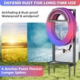 thumbnail image 4 of OLV Garden Hose Holder Outdoor Freestanding Heavy Duty Water Hose Metal Storage Stand Hanger Rack,4 Anchor Points, 4 of 9