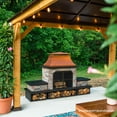thumbnail image 5 of SUNJOY Outdoor 48 inch Steel Wood Burning Stone Fireplace with Fire Poker and Removable Grate, 5 of 16