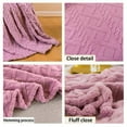 thumbnail image 4 of Super Soft Warm Fleece Blanket Throw | 100x120cm Solid Color Blanket for Sofa & Bed | Cozy Flannel Fabric with 3D Embossed Pattern | Versatile Indoor Outdoor Use, 4 of 4
