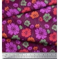 thumbnail image 2 of Soimoi Moss Georgette Fabric Artistic Floral Print Fabric by the Yard 42 Inch Wide, 2 of 3