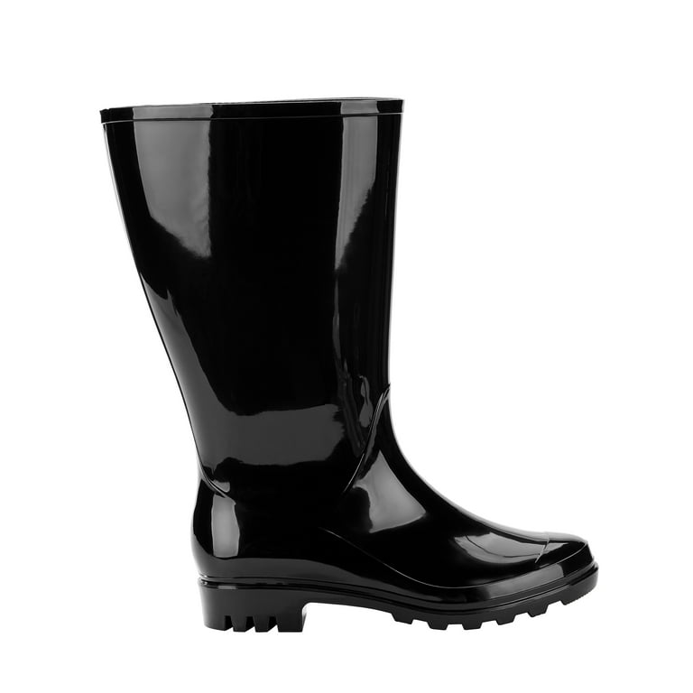 Time and Tru Women's Rain Boots, Wide Width Available