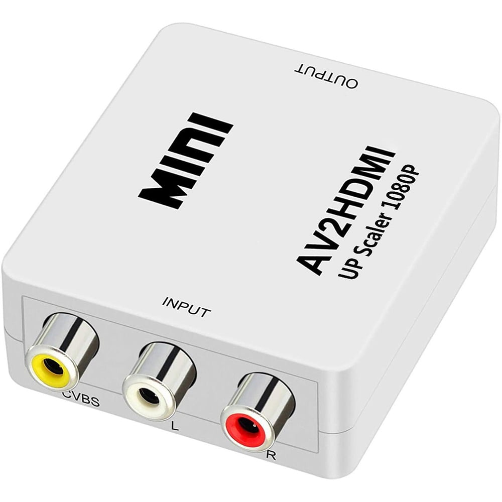 RCA to HDMI Adapter Wii HDMI Adapter 1080P RCA Composite CVBS Video Composite CVBS AV to HDMI Converter Audio Supports PAL NTSC with USB for PC Xbox PS4 PS3 TV STB VHS DVD Wii Snes PSP Walmart