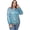 Blue, variant on Women's Plus Size Sequin Bomber Jacket - 1X, Rose Gold