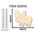 thumbnail image 2 of Unfinished Wood Cute Pug Dog Shape - Craft - up to 46" DIY 24" / 1/4", 2 of 3