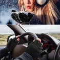 thumbnail image 3 of ZheElen Winter Warm Half Gloves Fleece Glove Windproof Mitten Cycling Riding XL, 3 of 6