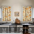 thumbnail image 2 of Fall Leaves & Pumpkins Tier Curtains Set of 2 - Harvest Season Design, Farmhouse Kitchen Window Panels, 27.5x39 Inch, 2 of 4