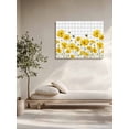 thumbnail image 5 of Yellow Flowers Wall Art for Living Room,Canvas Picture Wall Decor for Bathroom Bedroom,Summer Bee Country Floral Gray Plaid Painting Artwork for Office Kitchen Hallway Dining Room Home Decor 24"x32", 5 of 8