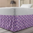 thumbnail image 1 of Abstract Geometry Bed Skirt, 80's Style Diagonal Arrangement Bicolour Modern Composition, Elastic Bedskirt Dust Ruffle Wrap Around for Bedding Decor, 4 Sizes, Blue Violet Baby Pink, by Ambesonne, 1 of 2