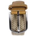 thumbnail image 2 of Contemporary Home Living 40.25" Khaki Unique Braided Elastic Woven Belt for Men - Medium Size, 2 of 7