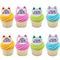 thumbnail image 1 of Decoración para cupcakes con diseño de gato de Terasilian, 24 unidades, fiesta de cumpleaños, 1 of 3