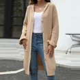 thumbnail image 1 of MKLEKYY Neck Sweater Women's V Neck Knitted Cardigan Loose Solid Color Sweater, 1 of 1