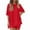 Red, variant on gbyLJF Two Piece Sets for Women Solid Color Summer Crewneck Casual Outfits Loose Fit Short Sleeve Shorts Womens Sweatsuit