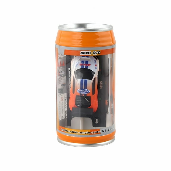 BESTSKY Mini RC 1:58 Scale Small Pocket Portable Micro Racing Car Can Miniature Design Upgraded 2.4G Wireless Radio Remote Control for Multi-Users (Qty. 1 = 1 Can) (Orange)