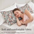 thumbnail image 5 of Pink Green Spring Floral Body Pillow Covers 20"x54", Vintage Botanical Summer Soft Brushed Microfiber Breathable Throw Pillow Covers, Pillowcase with Zipper for Couch Sofa Bedroom Living Room, 5 of 9