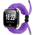 thumbnail image 1 of REQO Compatible with Fitbit Versa 2 Bands, Woven Nylon Friendship Rope Outdoor Survival Weave Adjustable Replacement Straps Wristbands Accessories for Versa Lite,Versa 2,SE, 1 of 7