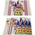 thumbnail image 1 of Patriotic 4th of July Gnomes Placemats Set of 6, Independence Day Decorations Rustic Polyester Stain Resistant Washable Table Mats for Kitchen Dining Table-Americana Flag Red White Check Blue Stars, 1 of 6