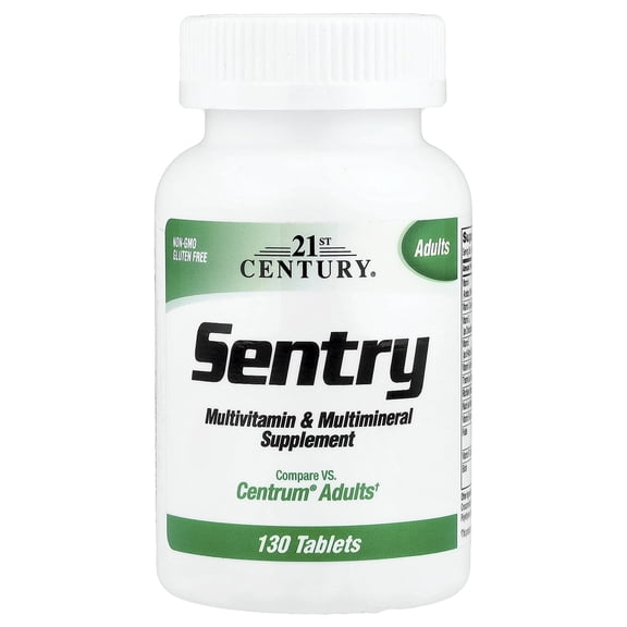 21st Century Sentry, Adults Multivitamin & Multimineral Supplement, 130 Tablets
