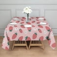 thumbnail image 3 of Strawberry Plants Fruit Flowe Square Tablecloth,Waterproof Square Table Cover,Wipeable Spillproof Washable Table Cover for Home Kitchen Party Decor 52"x52"(132x132cm), 3 of 6