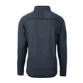 thumbnail image 3 of Men's Cutter & Buck Heather Navy Houston Oilers Throwback Logo Mainsail Sweater-Knit Half-Zip Pullover Jacket, 3 of 3