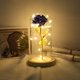thumbnail image 2 of Elegante Pequeña 20LED Night Lamps Luz Cálida Rose Shape 2pcs Decoración De De Fernando Lámparas de base de madera de cúpula, 2 of 8