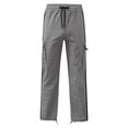 thumbnail image 3 of Ketyyh-chn99 Mens Pants Cargo Sweatpants for Men Casual Outdoor Fishing Hiking Pants Classic Loose Fit Work Wear Trousers Relax Fit Cargo Pants Grey,3XL, 3 of 4
