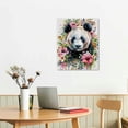 thumbnail image 3 of Nawypu Panda Print, Panda Wall Decor, Panda Print on Canvas, Watercolor Panda Print, Panda Bear Portrait, Panda With Flowers, Animal Wall Art Print, Wall Art Decor, Canvas, 3 of 5