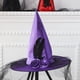 thumbnail image 4 of Fiudx Ofertas relámpago del día Sombrero de bruja de Halloween, sombrero de mago, accesorios para el cabello, rosa de terciopelo con sombrero de malla, accesorios para juegos de rol, 4 of 7
