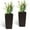 Brown, variant on Olurrisa Set of 2 Black Square Planters 22-Inch, Faux Rattan Design with Automatic Watering System, Self-Watering Flower Pots for Indoor Outdoor Use, Patio and Garden