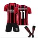 thumbnail image 1 of Nuevo 2021/2022 Camiseta de fútbol para niños 11 # Ibrahimovic 8 # Tonali Camisetas de fútbol Conjunto de pantalones cortos / calcetines-11 Rojo-16 BmatwkZeng Bmatwk Jersey, 1 of 1
