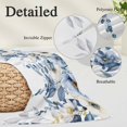 thumbnail image 3 of Blue Wild Flowers Throw Pillow Cover 24 x 36 Inch Decorative Pillow Cover Spring Watercolor Eucalyptus Leaves Floral Lumbar Pillowcase Seasonal Rectangle Cushion Case for Couch Sofa Bed Living Room, 3 of 9